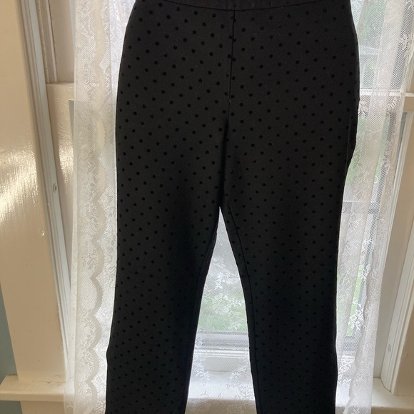 Talbots Black Pants with Polka Dots - Picture 3 of 4